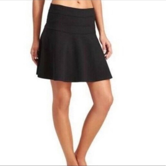 Athleta Dresses & Skirts - Athleta Ponte Twill Black Skyose Skater Skirt 10